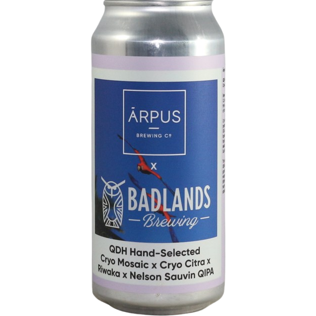 Ārpus X Badlands Brewing QDH Hand-Selected Cryo Mosaic X Cryo Citra X Riwaka X Nelson Sauvin QIPA